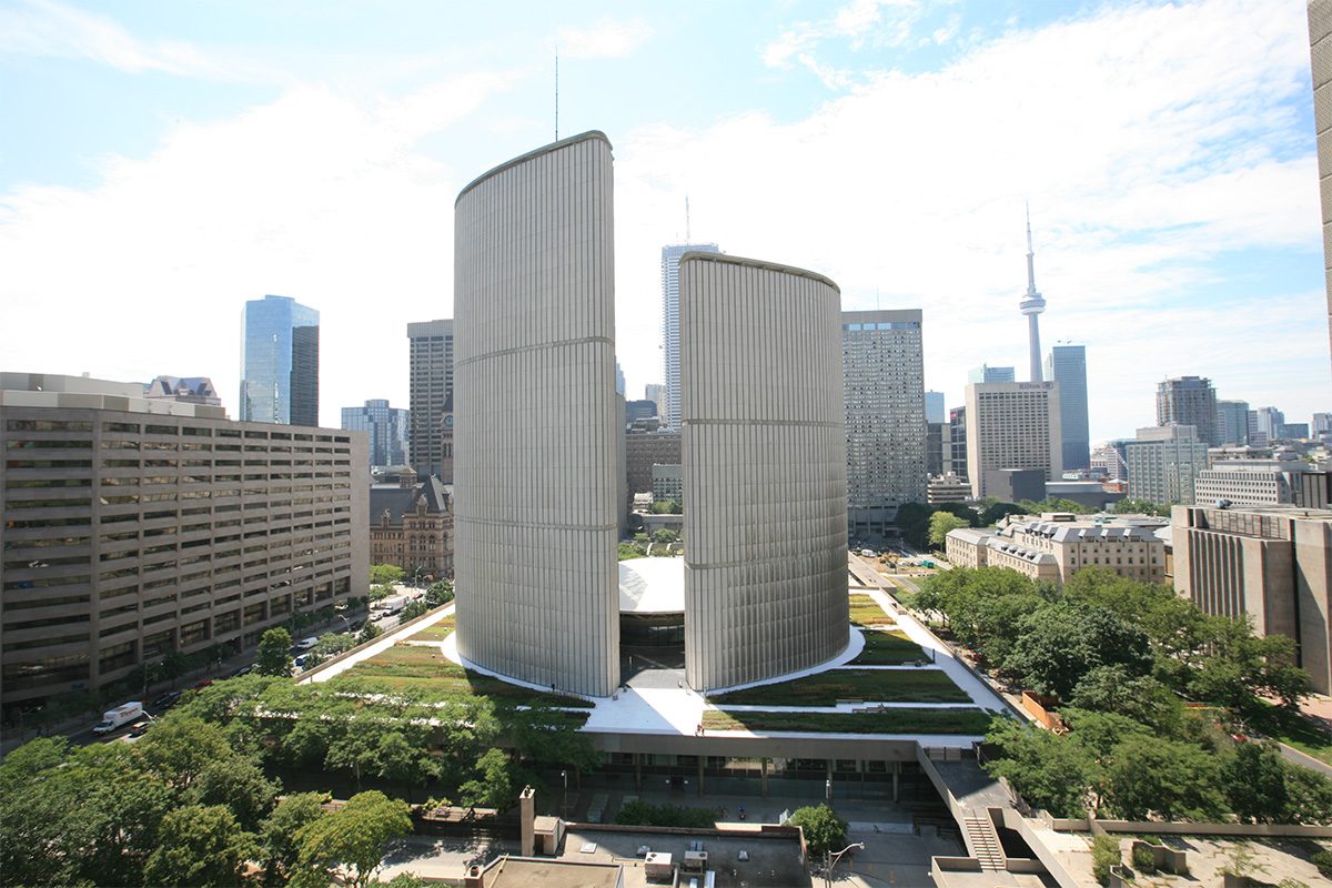 LiveRoof green roof Nathan Phillips Square Toronto Ontario