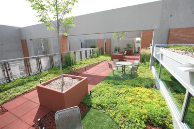 An employee-accessible rooftop garden may increase time available for breaks.
