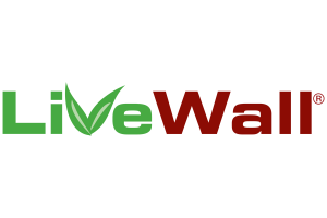 LiveWall Logo 1200×800 LiveWall logo: the words Live and Wall in green and red.