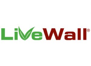 LiveWall logo: the words Live and Wall in green and red.