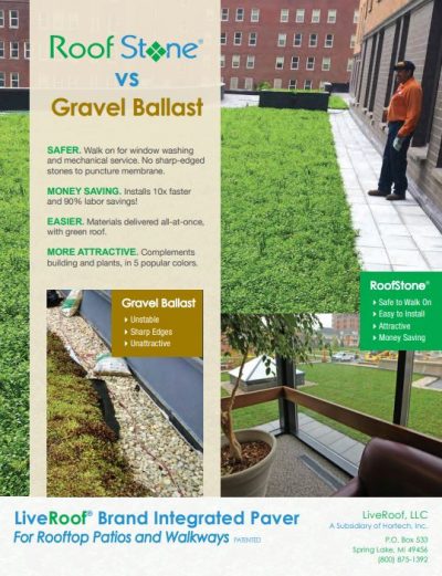 RoofStone Integrated Paver for Green Roofs - LiveRoof Green Roof Systems